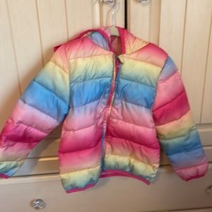 Girls jacket size 6 light weight with hood